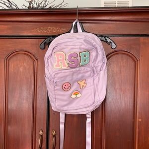 Purple Backpack With Cute Decorative Patches